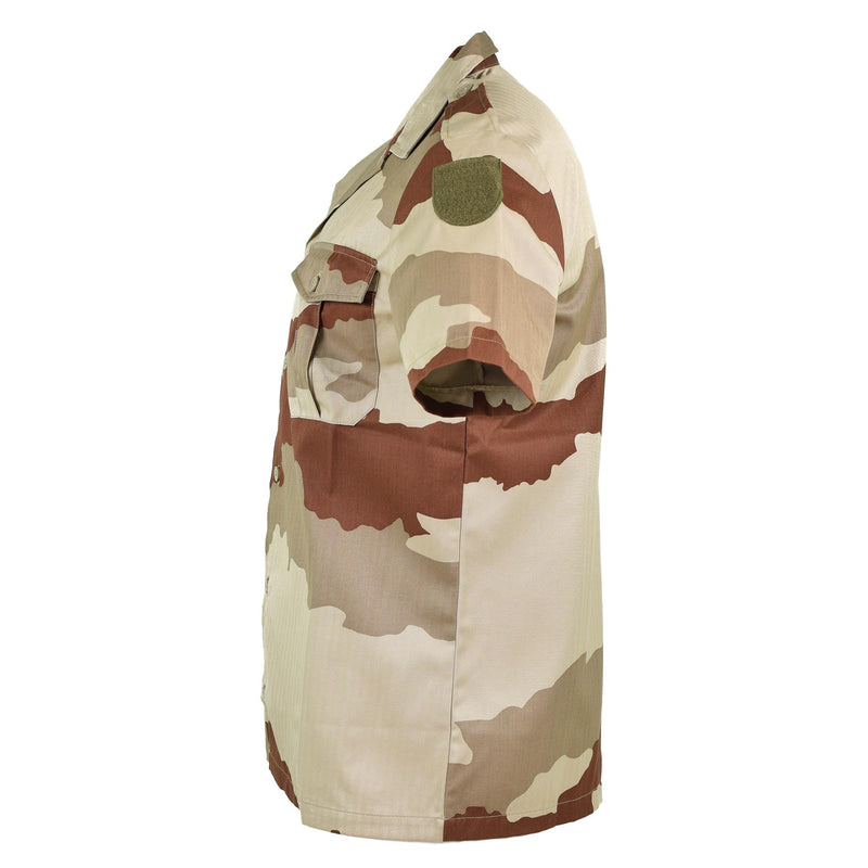 Genuina camisa del ejército francés F2 Desierto CAMO Camina Camina corta Surfir de excedente Militar NUEVO