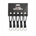 TAC MAVEN Mosquetones de aluminio de 6 mm, paquete de 5 clips para llaves para exteriores, equipo para acampar
