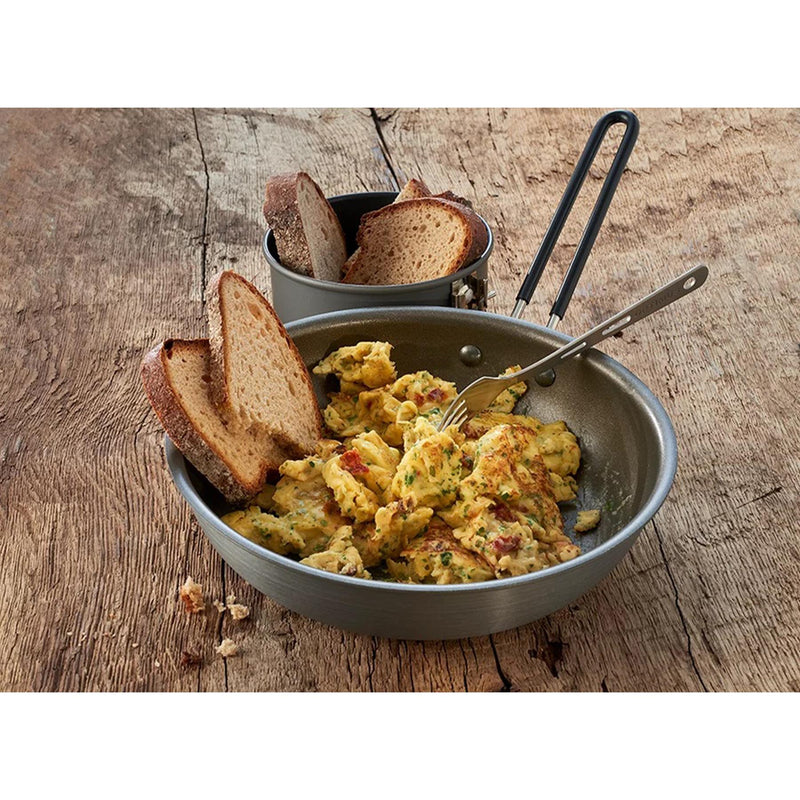 Trek'n desayunar comida revuelta huevos deshidratados senderismo comida al aire libre