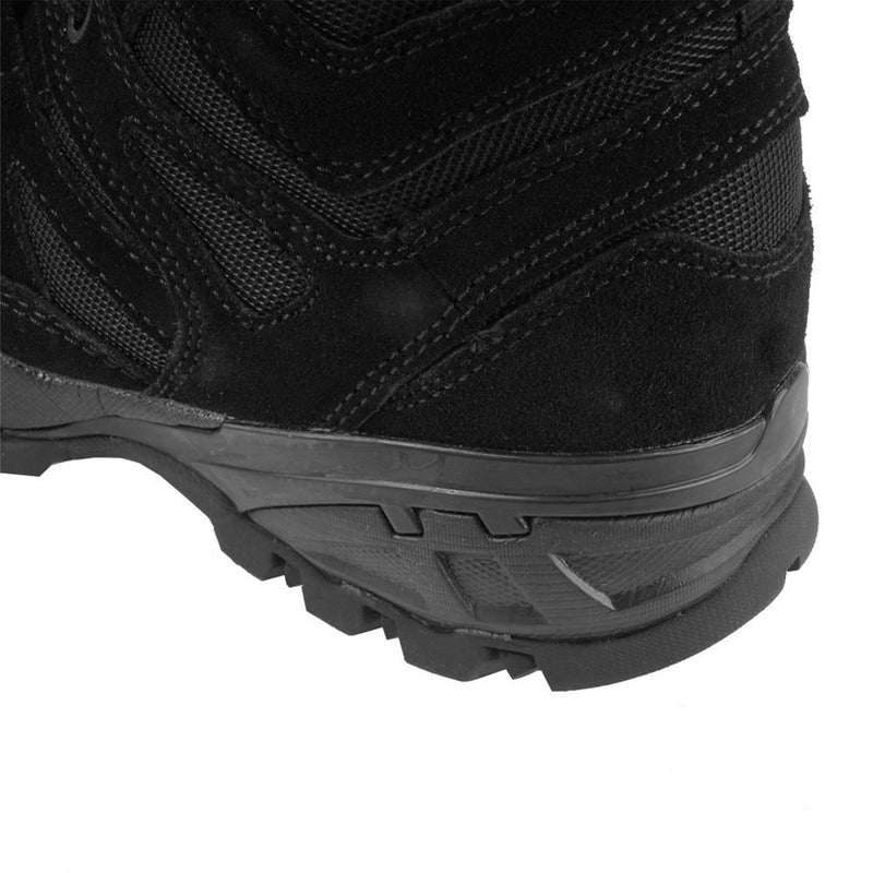 Botas de escuadrón Mil-Tec Botridas Mid-Round Sole Camping Footwear de gamuza negra al aire libre