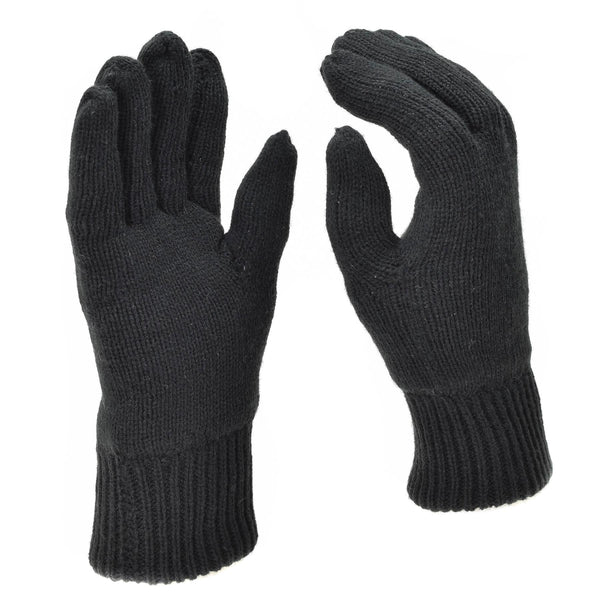 Guantes de Mil-Tec hombres calientes tejidos thinsulate ™ Equipo táctico de invierno negro