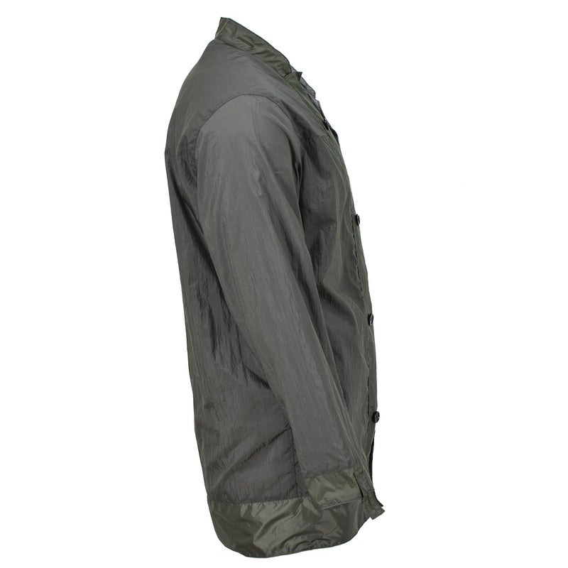 Liner militar holandés original Rain Chaqueta impermeable Se costuras con cinta de combate Oliva