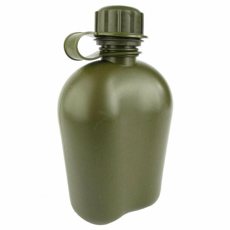 Botella de agua de cantina M1 de estilo del ejército de EE. UU. Con taza de cubierta y clips de Alice Militares de los Estados Unidos
