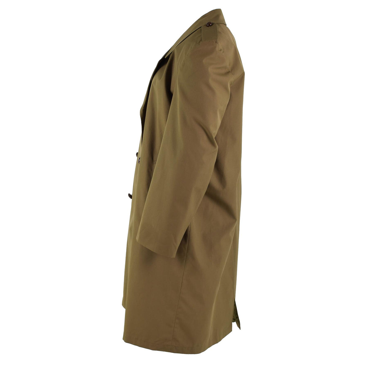 Gabardina formal original del ejército holandés abrigo de oficial excedente militar marrón NUEVO