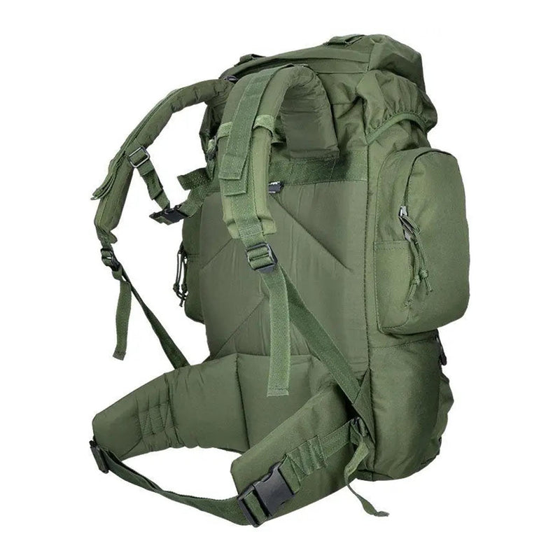 Mochila de senderismo mil-tec 55 litros de 55 litros cubierta impermeable verde