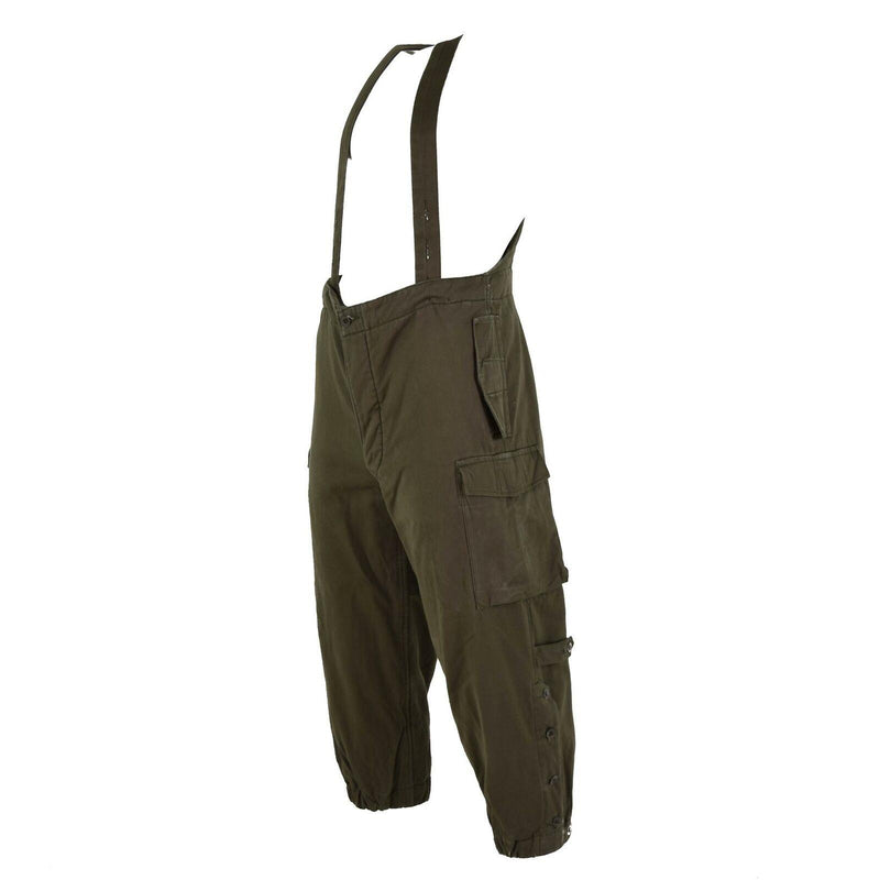 Pantalones de combate del ejército austriaco original Olive Military OD General W Brazes New