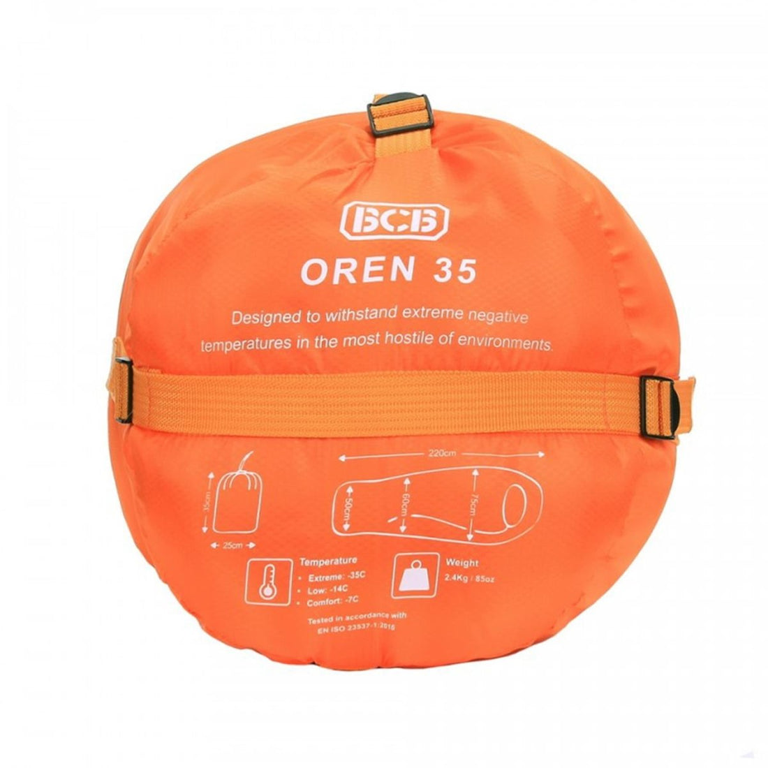 BCB Oren 35 saco de dormir de invierno adulto clima frío camping al aire libre -14°C Naranja