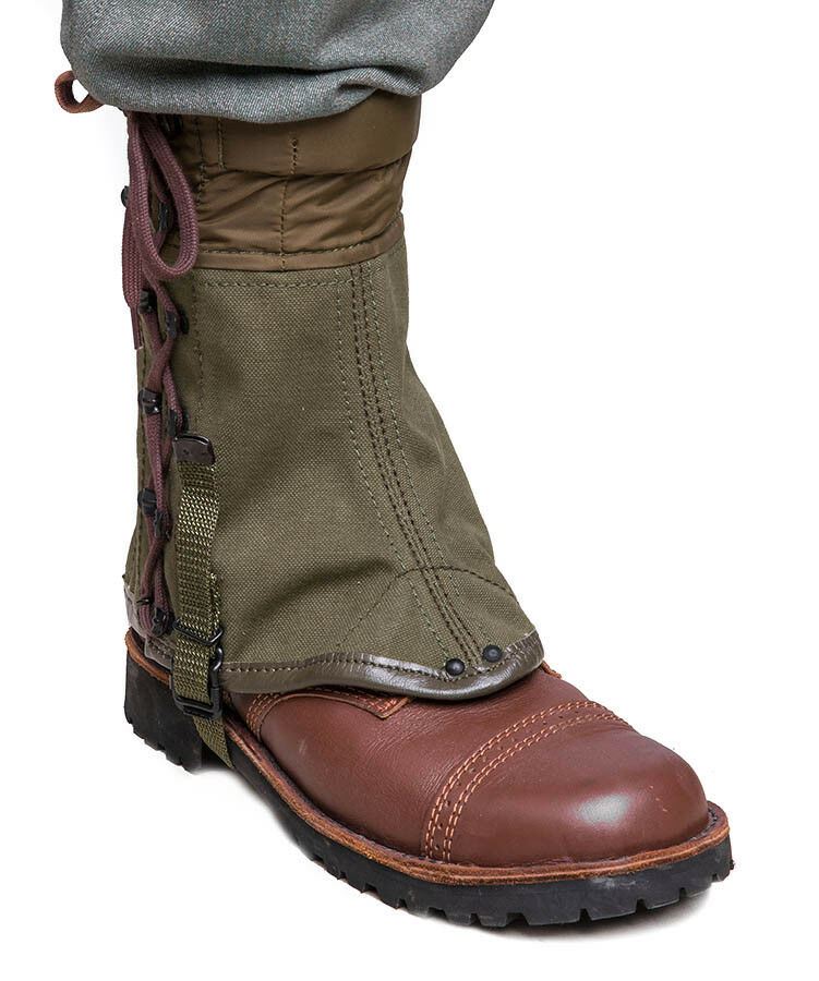 Gaiters del ejército italiano genuino lienzo od ultive senderismo excedente militar M70 combate