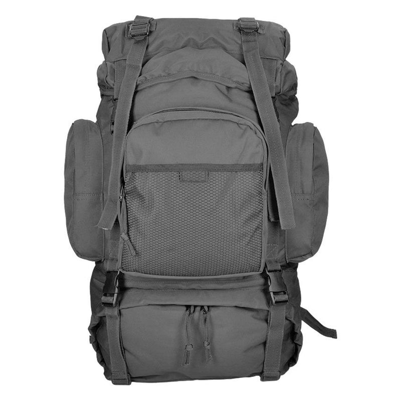 MIL-TEC Commando Rucksack Durable 55L Cubierta impermeable Mochila de trekking Negro
