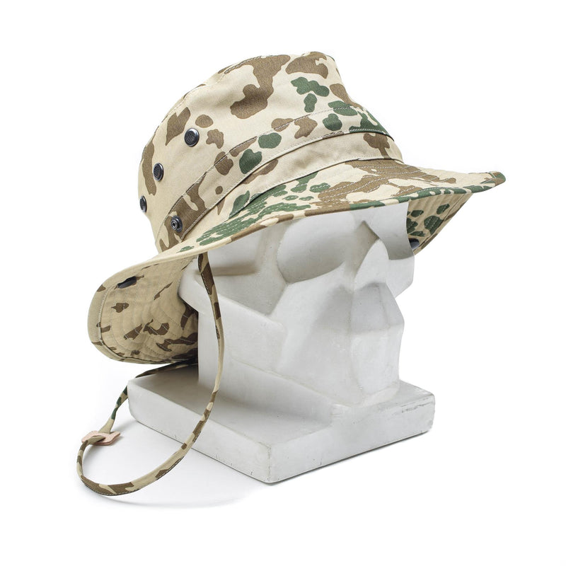 Ejército alemán original CAMO TROPICAL BOONIE Campo de campamento CAZA AUPARTA NUEVO