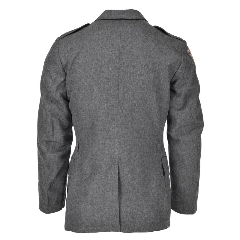 Jaqueta de uniforme de uniforme genuino ejército Grey Military Excalse UNIFORM Vestido de uniforme