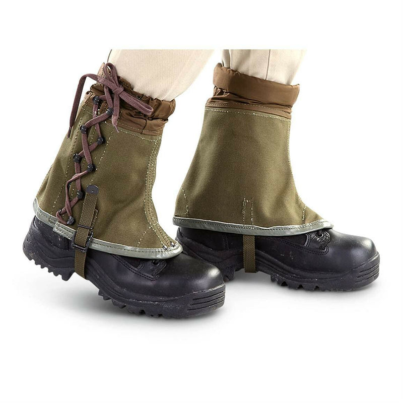 Gaiters del ejército italiano genuino lienzo od ultive senderismo excedente militar M70 combate