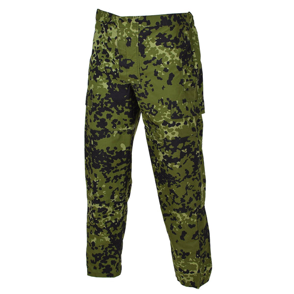 Pantalones de lluvia del ejército danés original CAMO M84 Táctico impermeable Combate Combate NUEVO