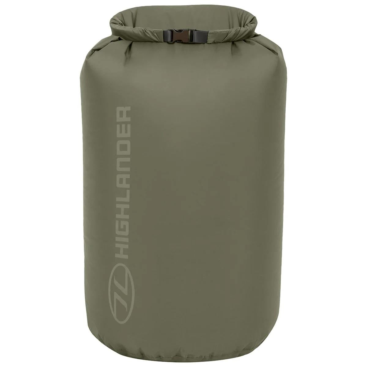 Bolsas impermeables militares escocesas originales, 1 L – 40 L, parte superior enrollable, hebilla de liberación rápida, color verde oliva