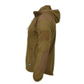 Marca Blochl Chaqueta estilo militar con capucha forro polar térmico reforzado coyote NUEVO