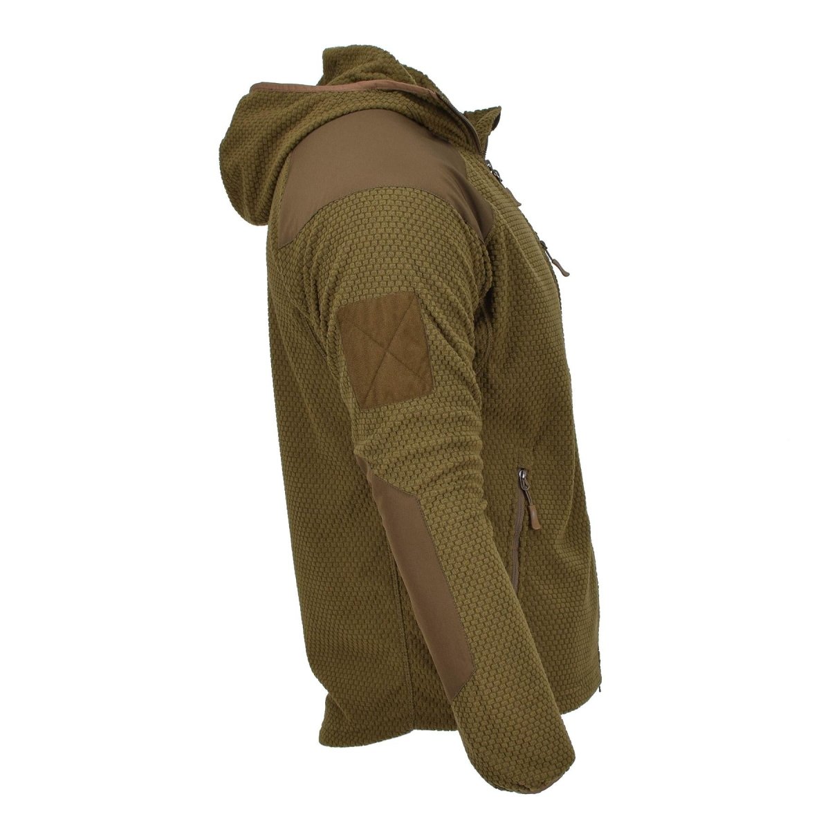 Marca Blochl Chaqueta estilo militar con capucha forro polar térmico reforzado coyote NUEVO
