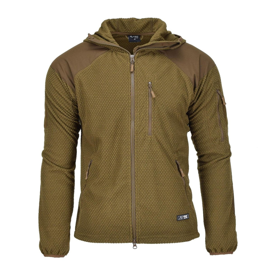 Marca Blochl Chaqueta estilo militar con capucha forro polar térmico reforzado coyote NUEVO