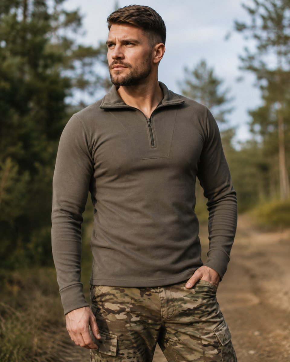 BLOCHL Brand Syle Military Jersey Wishs Termales de cuello alto.