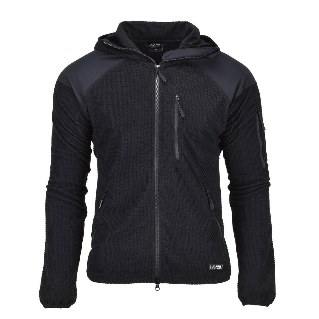 BLOCHL Brand Estilo militar Jacket térmica Flana Capilla reforzada negra nueva