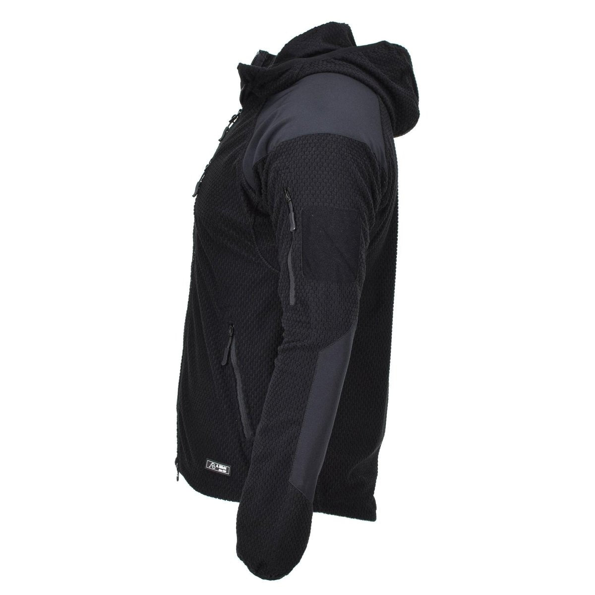 BLOCHL Brand Estilo militar Jacket térmica Flana Capilla reforzada negra nueva