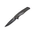BOKER Black Carbon Navaja de bolsillo plegable Acero inoxidable 440A mango de fibra de carbono