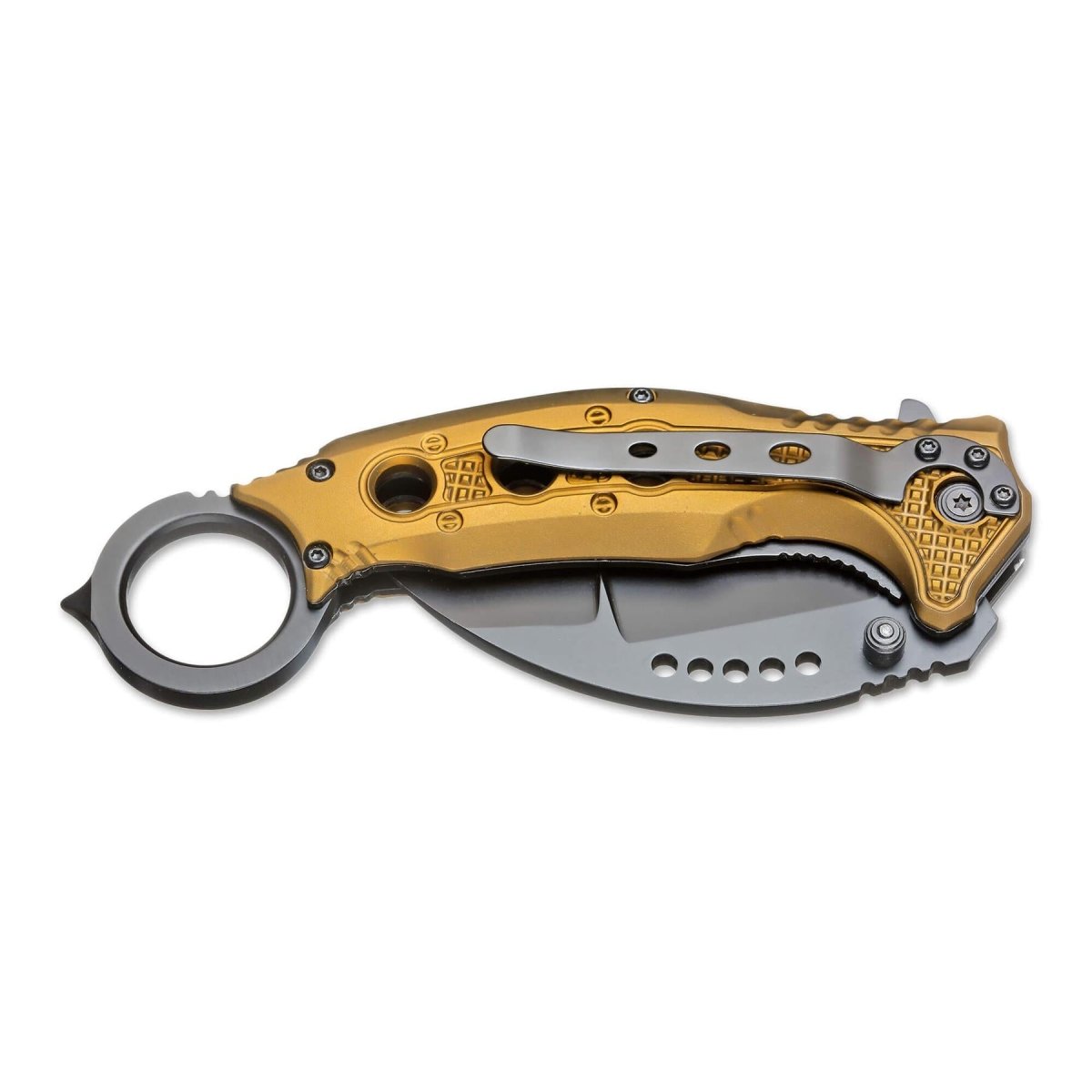 BOKER Black Scorpion navaja plegable karambit hawkbill 440A acero inoxidable