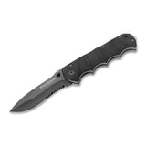 BOKER Black Spear navaja de bolsillo acero inoxidable 440A recubierta de negro mango de aluminio