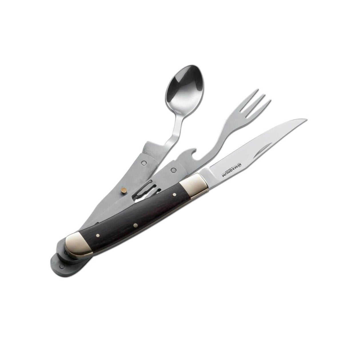 Boker Bon Appetite de bolsillo Set Cuchnope Spoon Spoon 440A de acero Mango de madera