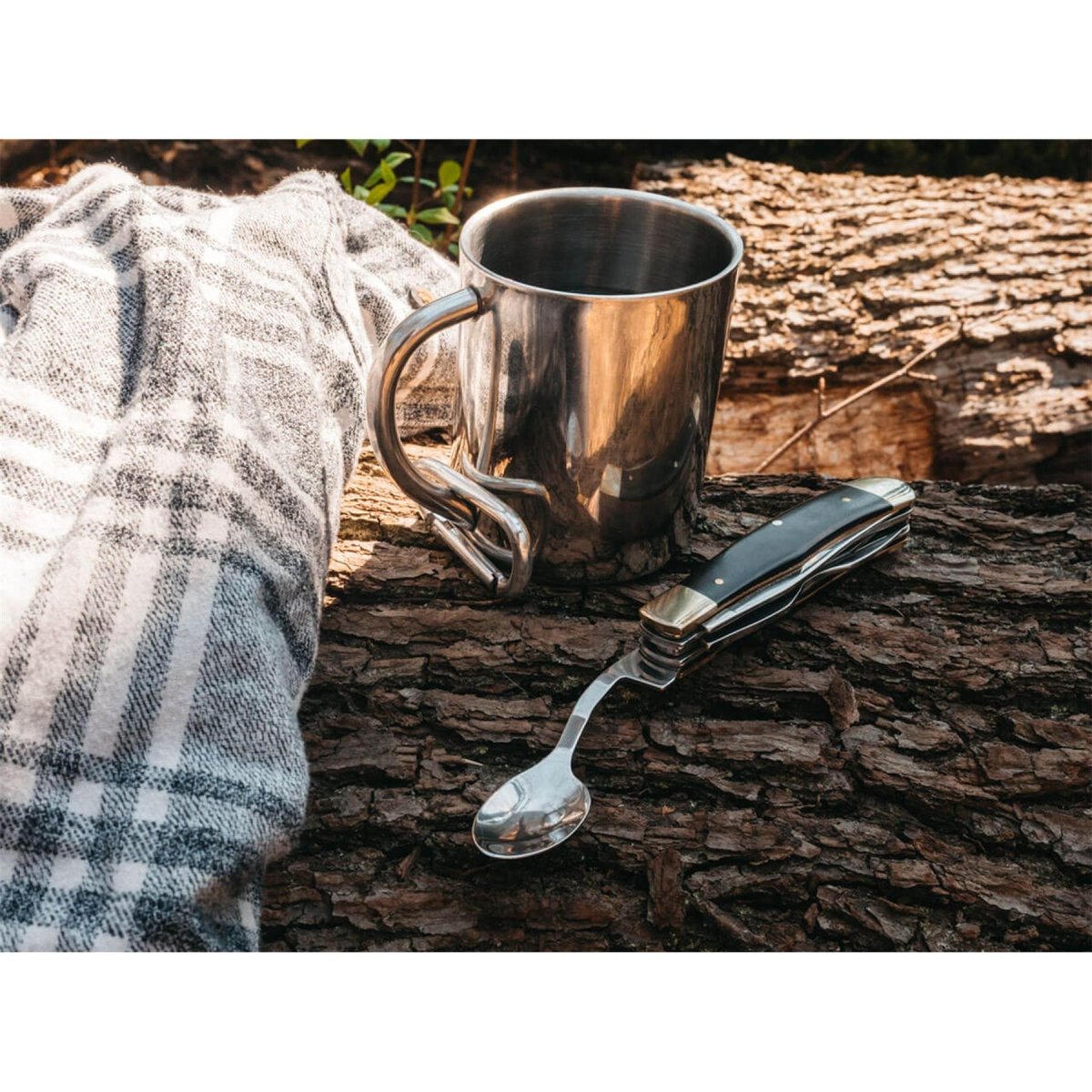 Boker Bon Appetite de bolsillo Set Cuchnope Spoon Spoon 440A de acero Mango de madera