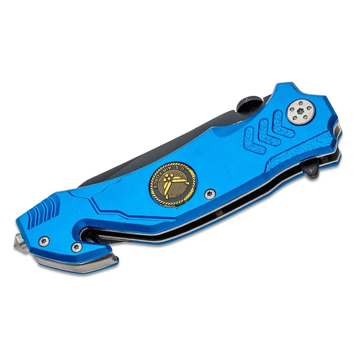 Boker Brand navaja de bolsillo plegable Air Force Rescue acero 440A mango de aluminio
