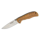 Boker Brand folding pocket knife Backpacker uncoated stainless steel wood handle - GoMilitar