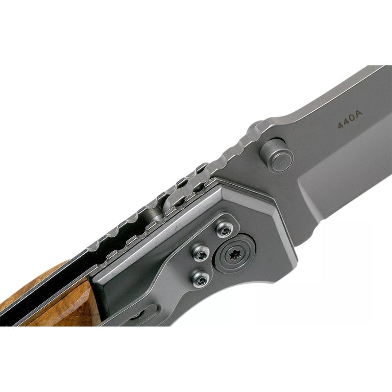 Boker Brand Forest Ranger pocket knife folding wooden handle 7Cr17MoV steel - GoMilitar