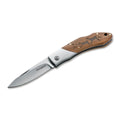 BOKER Caveman Steel navaja de bolsillo 440A acero sin recubrimiento mango de madera decorado
