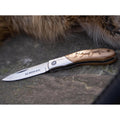 BOKER Caveman Steel navaja de bolsillo 440A acero sin recubrimiento mango de madera decorado