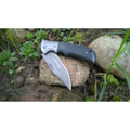 BOKER Navaja Eminence Gris Plegable Compacta Mango de Micarta Negra Acero 440A
