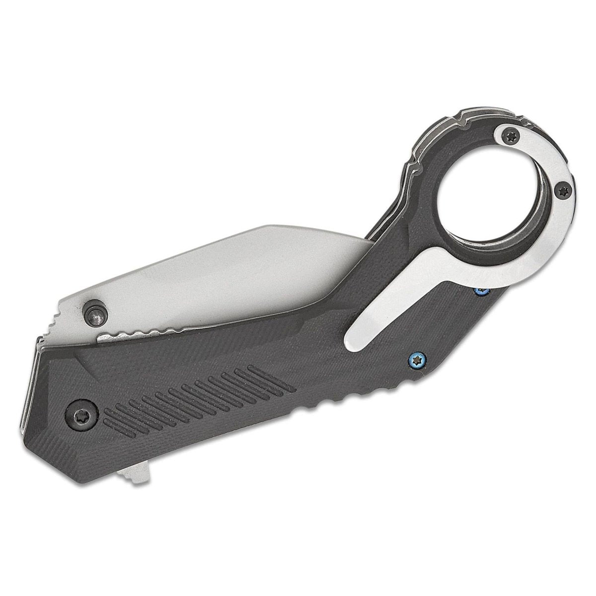 Navaja táctica Boker Magnum Velcon Hawkbill 440C Hoja de acero Mango G10