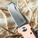 Boker Plus Atlas Navaja de bolsillo plegable 12C27 Hoja de acero Mango de cobre Bronce