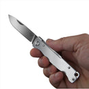 Boker Plus Atlas SW Navaja de bolsillo plegable Hoja 12C27 Mango de acero inoxidable