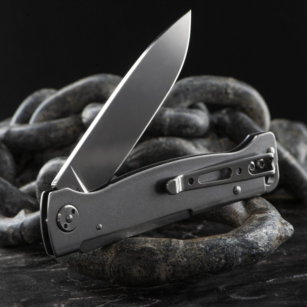 Boker Plus Atlas SW Navaja de bolsillo plegable Hoja 12C27 Mango de acero inoxidable