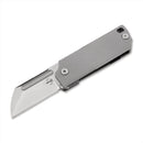 Boker Plus BabyX Navaja de bolsillo plegable Hoja D2 Mango de acero inoxidable Gris