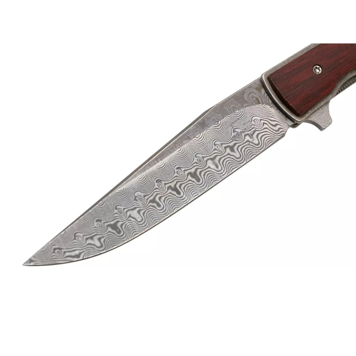 Boker Plus Urban Trapper Navaja de bolsillo Hoja de Damasco Mango de madera de cocobolo
