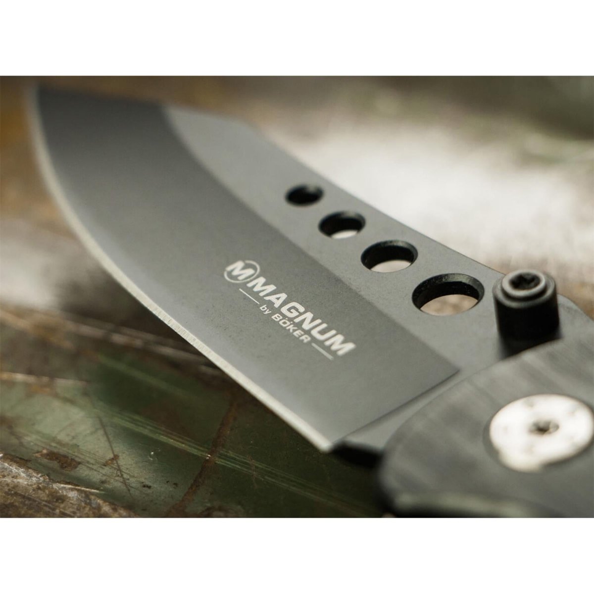 BOKER Special Forces Tanto navaja plegable acero 440A mango de aluminio negro