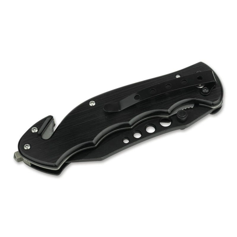 BOKER Special Forces Tanto folding pocket knife 440A steel aluminum handle black - GoMilitar