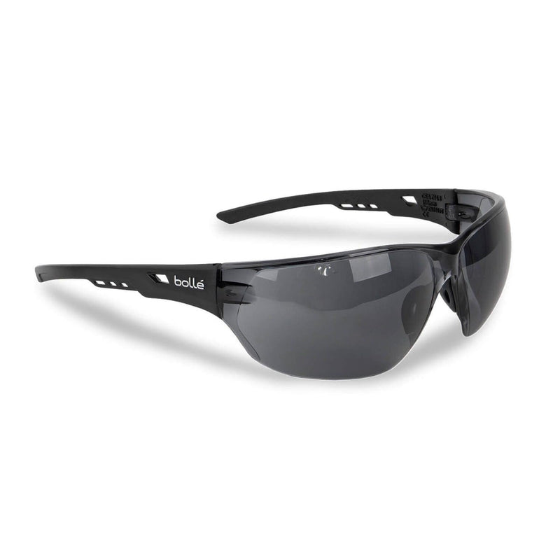 Bolle NESS Tactical Glasses Durable Black Frame Smoke Lens UV Protection - GoMilitar