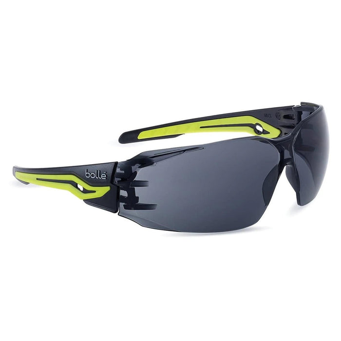 Bolle SILEX+ Gafas de seguridad tácticas Marco negro amarillo Lentes ahumadas Protección UV - GoMilitar