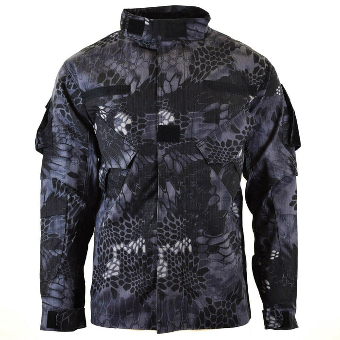 Chaqueta de combate estilo militar del ejército de marca Mission Snake Uniforme de camuflaje negro - GoMilitar