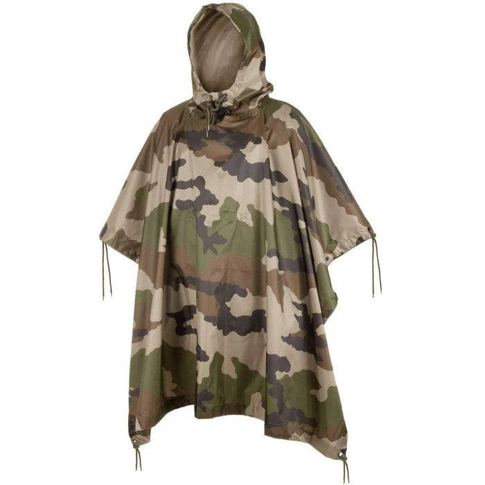 Capa poncho ripstop impermeable de camuflaje CCE de estilo militar con capucha para uso táctico y al aire libre