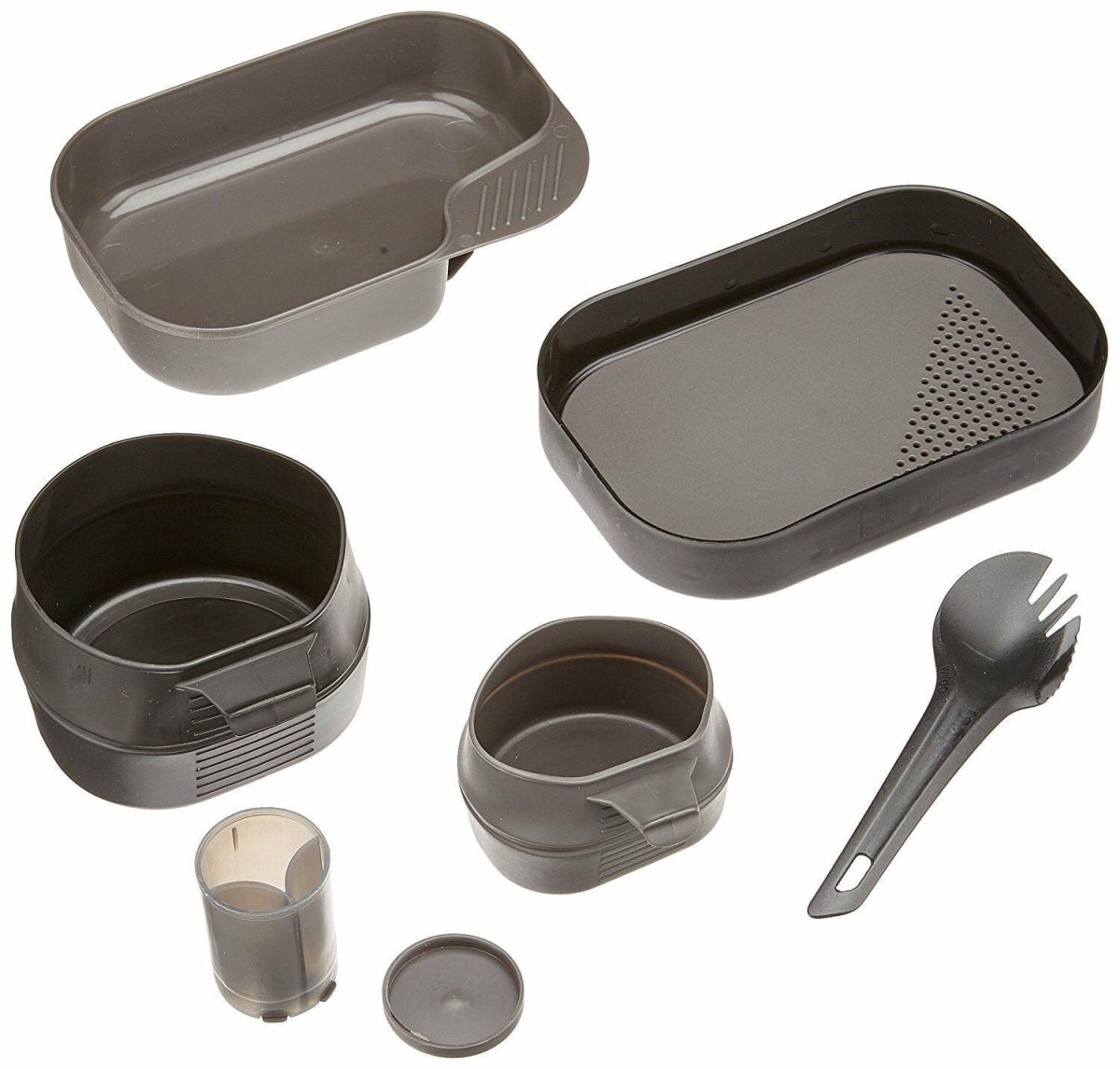 Marca suecia Wildo Camp A Box Olive Green Camping Plates Cups Spork Outdoor