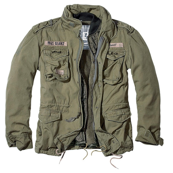Brandit Classic M65 Giant Jacket Military Vintage Style Extraño Olive Olive