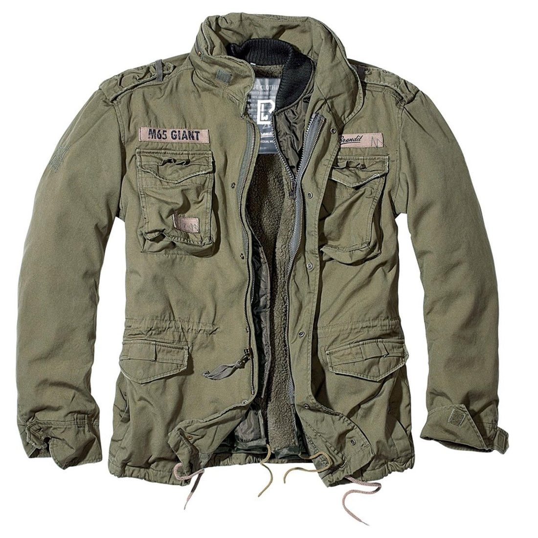 Brandit Classic M65 Giant Jacket Military Vintage Style Extraño Olive Olive
